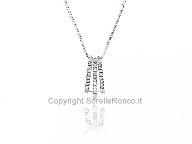 COLLANA CON PENDENTE DIAMANTI 0.26 CT